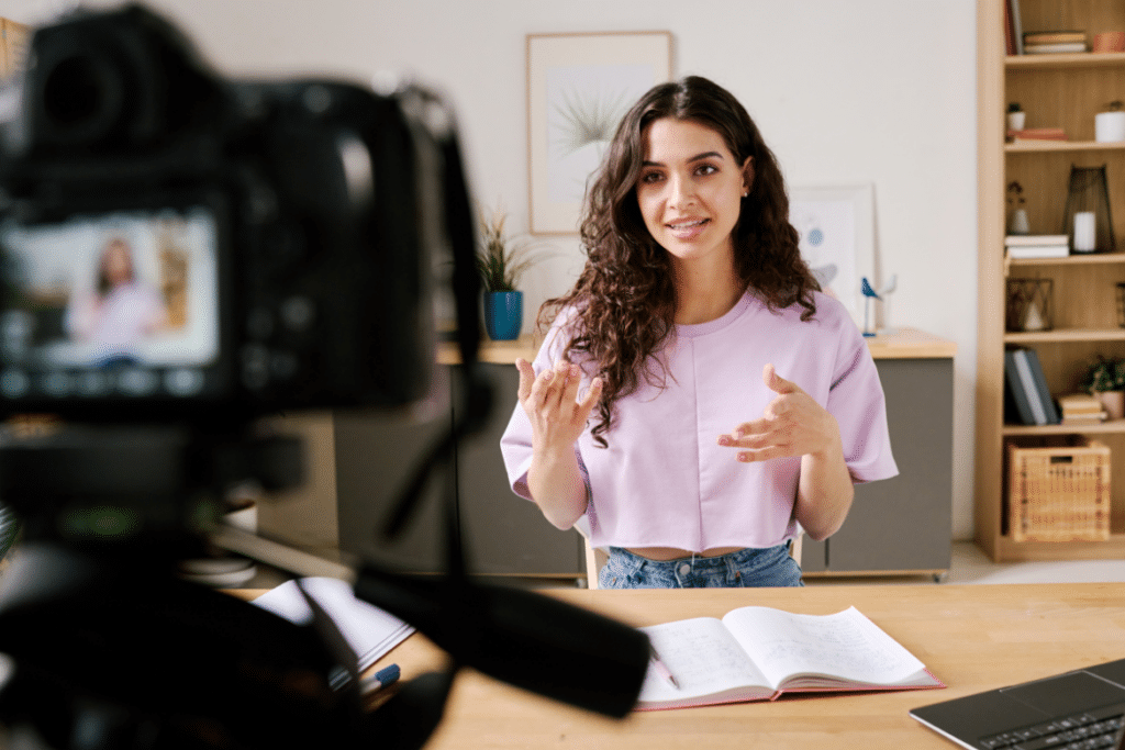 Speecht oefenen voor camera